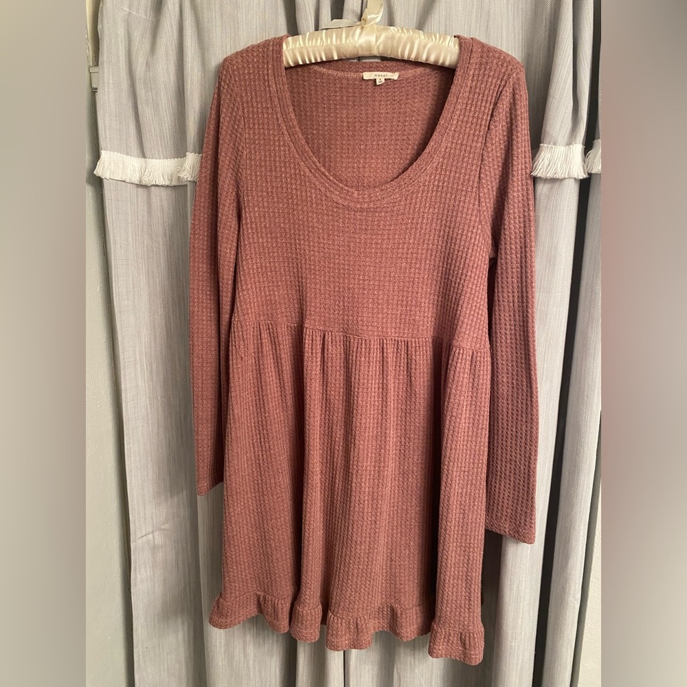 Easel Size Small Mauve Long Sleeve Tunic/Dress